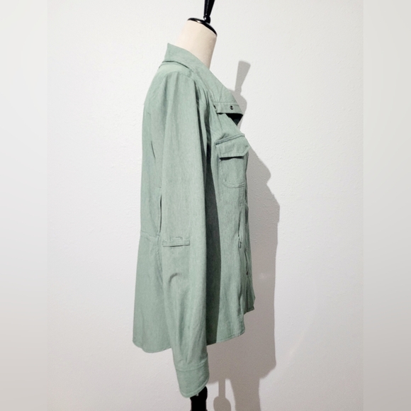 Duluth Trading SPF Women’s Sol Survivor Sun Protection Shirt Green Size Medium - Picture 3 of 11